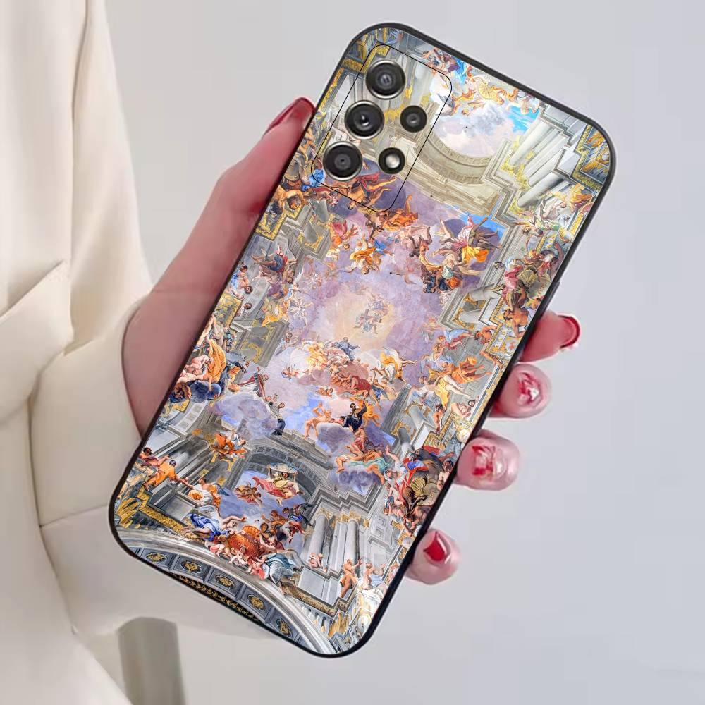 R-Renaissance art Painting Phone Case For Samsung S25,S24,S21,S22,S23,S30,Ultra,S20,Plus,Fe,Soft Silicone Black Cover