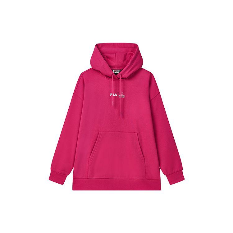 

FILA Classic Loose Kangaroo Pocket Casual Letter Hoodie Long Sleeve Sweatshirt Women sweatshirt Pink F11W249215F-PK L