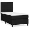 3141739 vidaXL Lit à sommier tapissier avec matelas Noir 90x190 cm Tissu