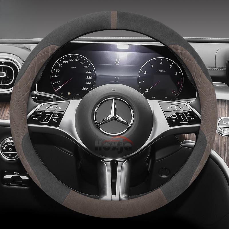 Suede Car Steering Wheel Cover for Mercedes Benz E GLC CLE CLA CLS C B A T GLA SLC 260 200 300 400 220 350 250 180 Accessories BG1