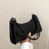 Shoulder Bag - Golden-Tone Zipper Closure & Adjustable Strap, Minimalist Tote For, Casual & Formal Events, Durable & Versatile Everyday Purse