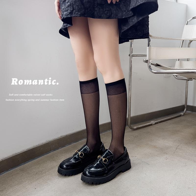 Ladies Spring and Summer Ultra Thin Sweet Meat Through The Tube Stockings