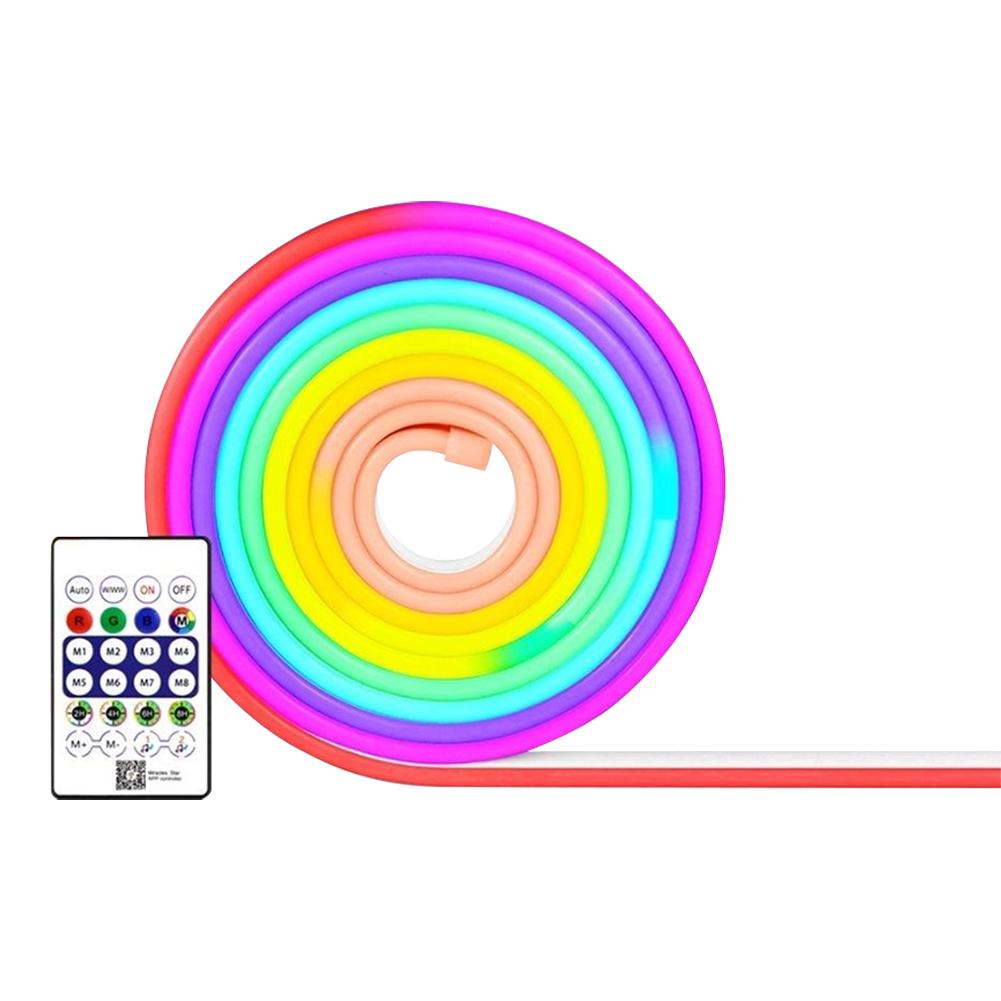 

Smart LED Strip Lights APP Control Flexible Silicone Neon Lamp Timing Function DIY Neon Lighting Strips for Desktop Decoration