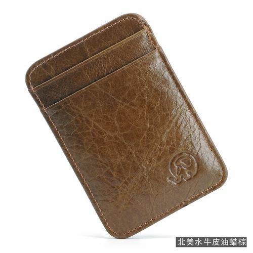 

Genuine Leather Super Slim Soft Wallet for Men and Women Minimalist Front Pocket Wallet Thin Travel Purses Credit Card Holder