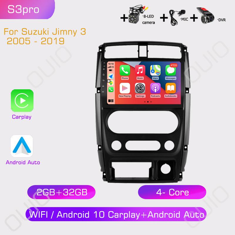 2din Android10 Car Radio Multimedia Player Carplay Auto GPS Navigation DSP NO DVD For Suzuki Jimny 2007 2008 2009 2010-2012