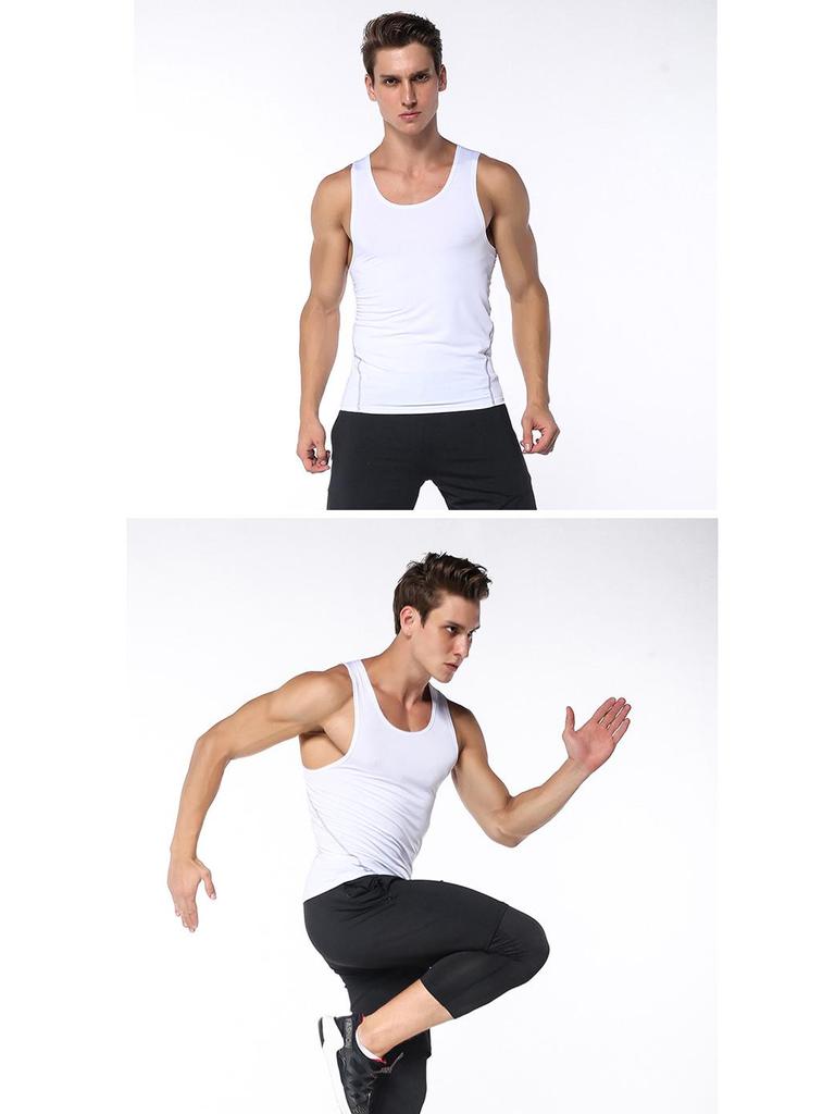 Men's Quick-Dry Sleeveless Training Tank Top for Sports, Basketball, and Running