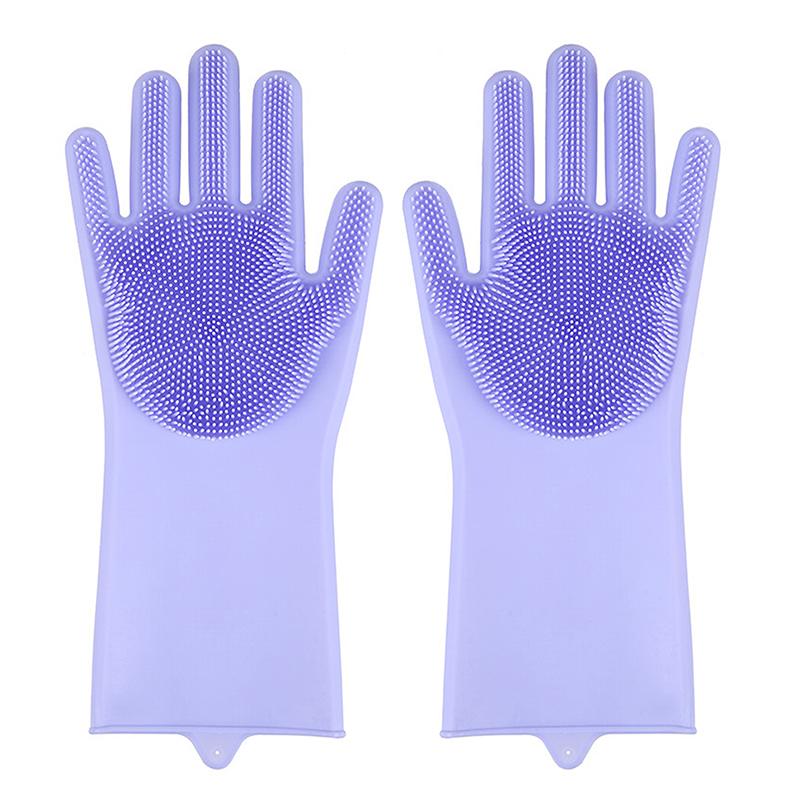 Multifunction Pet Bathing Gloves Silicone Anti-slip Dishwashing Cleaning Glove Suitable For Household Sponge Brush Cleaning Tool