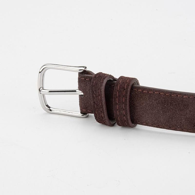 New Genuine Leather Women's Belt High-end Versatile Alloy Pin Buckle Ins Style Decorative Trousers Belt for Women