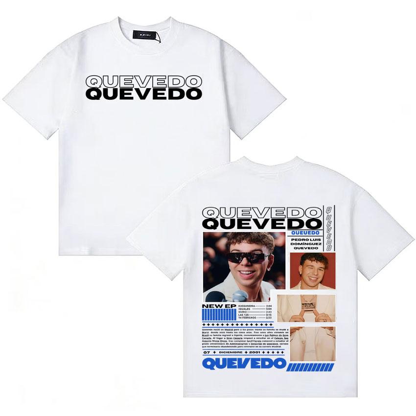 Rapper Quevedo Buenas Noches T Shirts Unisexs Clothing High Quality Tshirt Street Short Sleeve Aesthetic Oversized Y2K Tee Shirts