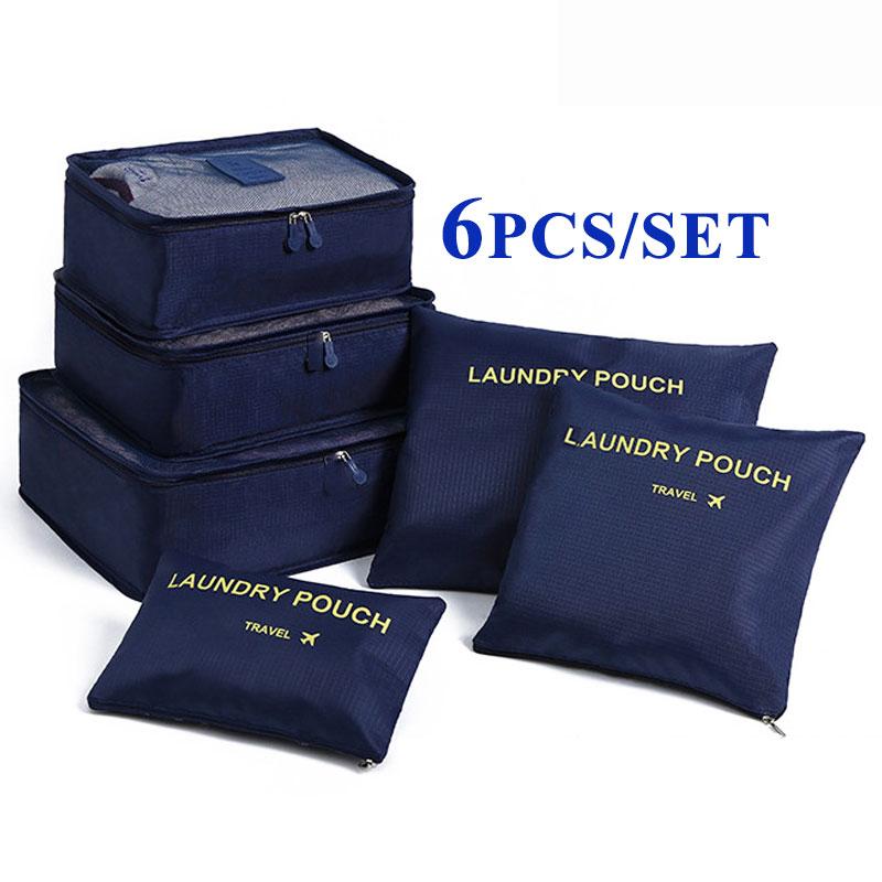 

6 шт./компл., дорожный чемодан, органайзер, сумка для хранения, набор, органайзер для хранения для путешествий, водонепроницаемые пылезащитные дорожные сумки