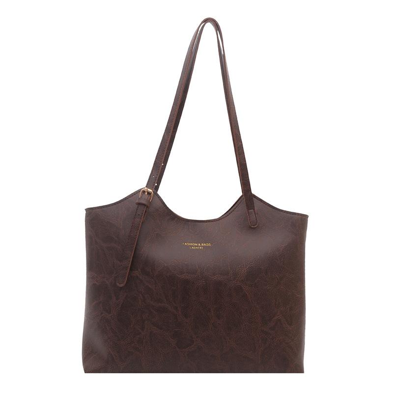 Leisure Large-capacity Commuter Tote Bag, Crossbody Bag with Shoulder Strap and Underarm Compartment