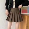 Safety Pants + Zipper + Button Pleated Skirt JK Uniform Fashion Student Skirt Versatile Skirt Short Skirt