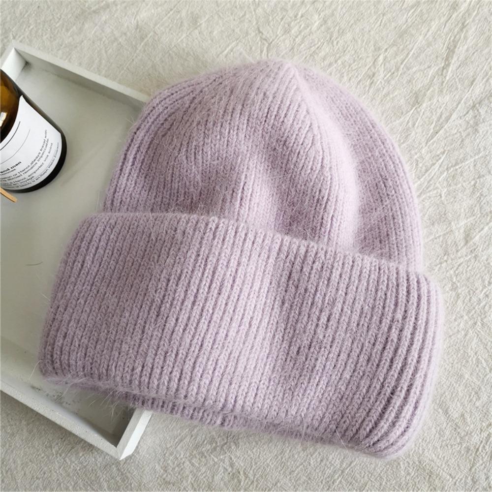 Thickened Knitted Cap Keep Warm Beanie Hats Casual Hooded Hat Outdoor