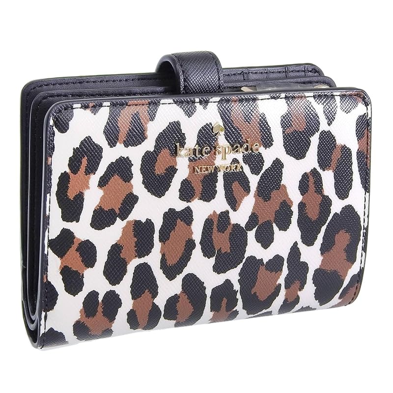 

[Kate Spade] wallet ladies bifold folding wallet compact outlet brand leopard madison Medium compact bifold wallet madison med combifld KH781 250 kate