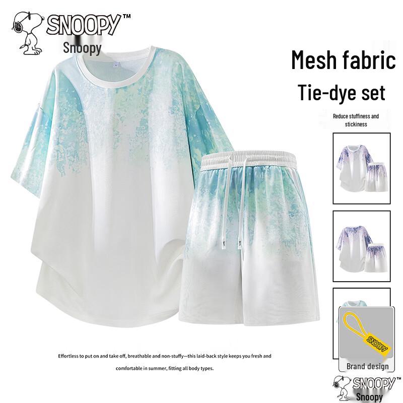 

Snoopy Men s Summer Casual Two-Piece Set 3XL