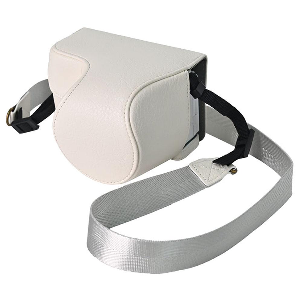 

For Sony Alpha ZV-E10 II Camera Case Litchi Texture Leather Cover with Battery Hole + Strap D