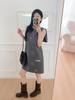 Women's Wool Blend Sleeveless Vest Dress with Firework Embroidery A-line Skirt - Spring Style S1QZ010