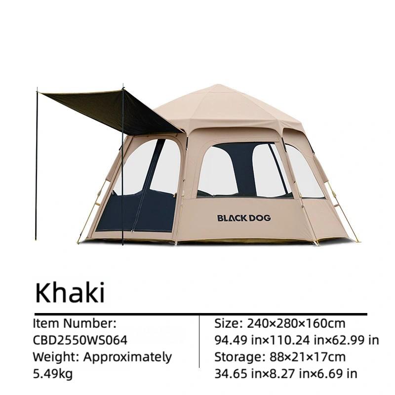 Blackdog Outdoor Hexagon Tent with Automatic Folding and Rapid Setup - Portable Camping Gear for Trailers