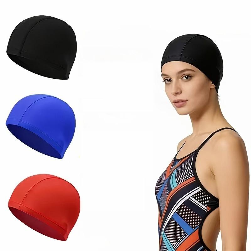 1pc Comfortable Breathable Swimming Cap, Unisex Adult Swim Hat, Essential Headwear for Pool Beach Water Sports