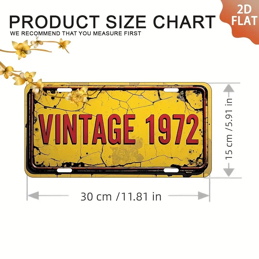 HD Aluminum Print Vintage Distressed Cracked Retro License Plate Style Wall Art High Definition BendResistant Metal Sign