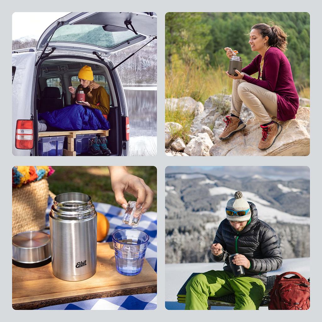 Esbit Outdoor Camping Insulated Food Jug Majoris Silver 550ml ESFJS550TLS
