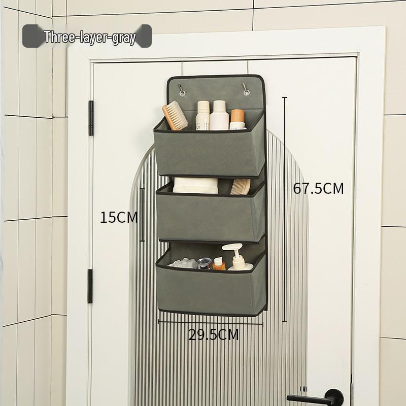 Wall-Mounted Fabric Hanging Organizer with Pockets - Essential Over-the-Door Storage for Dorms and Homes
