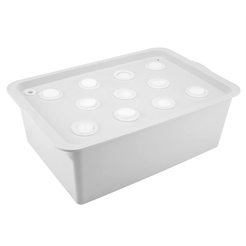11 Löcher Hydroponisches System Pflanzen Anbauen Blume Wasser Erdlose Kultur Box (Weiß, )
