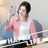 Women's Color Block Long Sleeve Chiffon Blouse - Korean Style, Spring/Autumn Versatile Loose Top