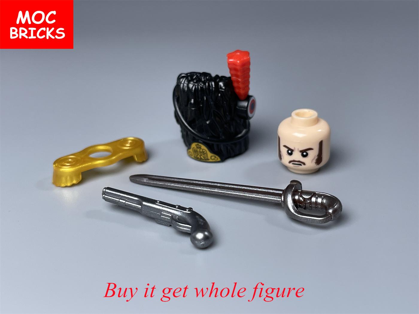 

MOC Bricks Military Figures Napoleonic Wars Series Constructing Blocks Medieval French Dragoon British Soldiers Weapons Toys 1pcs