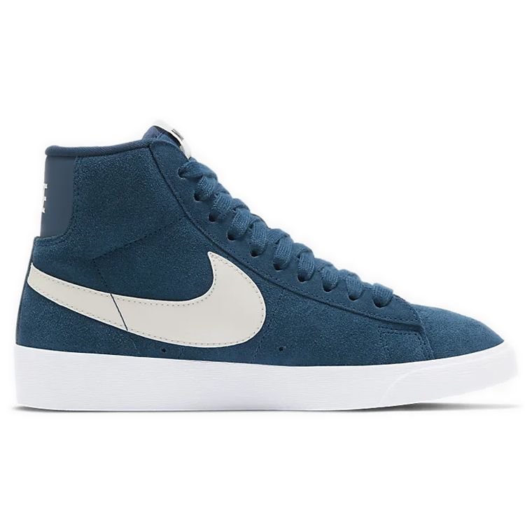 Nike Blazer Vintage Suede Slip Resistant Lightweight Mid Top Skate Shoes Women Sneakers Blue White AV9376-403