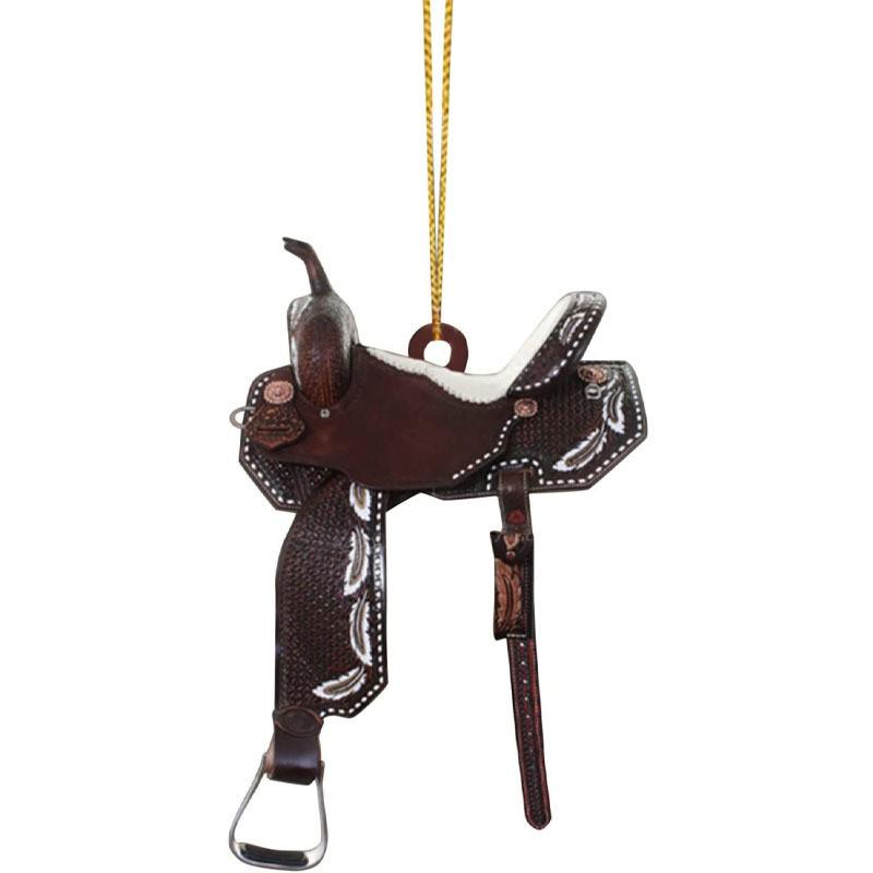

Искусно изготовленное винтажное западное седло ручной работы, подвесной декор для автомобиля для свежей ароматной атмосферы 9