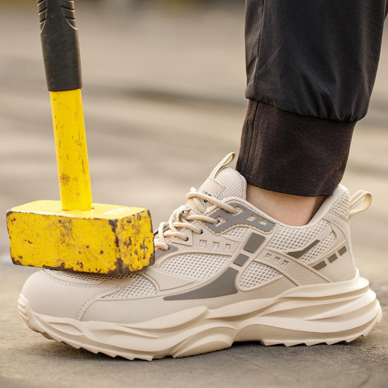 Summer New Work Safety Shoes Steel Toe Cap Work Shoes Protection Sneakers Work Boots Indestructible Shoes Puncture-Proof Boots