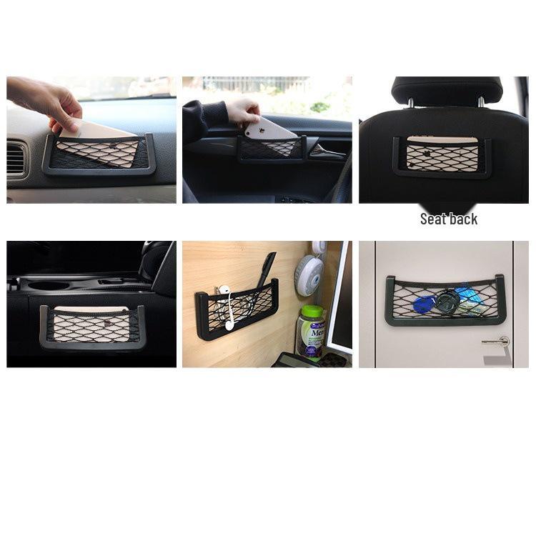 Universal Car Mesh Pocket Organizer - Multifunctional Phone Holder & Interior Storage
