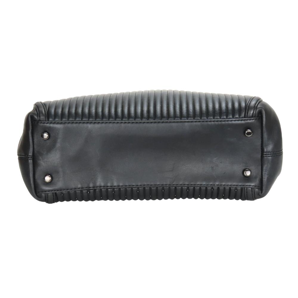 Gebrauchte COACH Schultertasche Edy 26834 Tabby-Leder Schwarz Kette