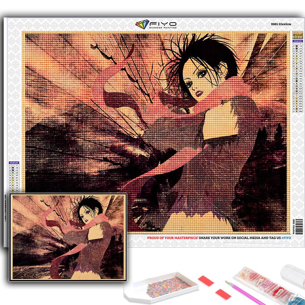 

5D Алмазная картина Полный алмаз Аниме НАНА Алмазная картина Ручная работа Diy Алмазная мозаика Картина Украшение дома Full Square 20X30CM