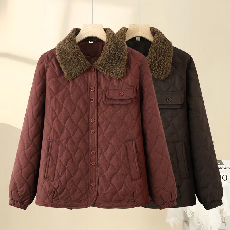 Damen Petite Winter Gepolsterte Kurzreversjacke