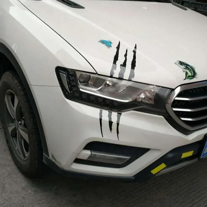 Car Monster Claw Scratch Decal – Reflective Vinyl Sticker for Headlight & Auto Decoration (Auto Styling Accessory)