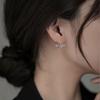 Trendy 925 Sterling Silver Butterfly Hoop Earrings for Women
