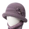 Ji Grandma Hat Warm Rabbit Fur Hat Female Old Lady Mother Hat Fleece Basin Hat