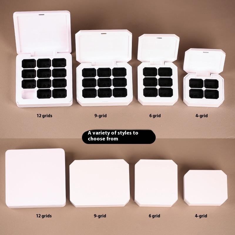 4/6/9/12 Grids Empty Magnetic Packaging Box For Nail Manicure DIY Painting Gel Solid UV Polish Ombre Nail Art