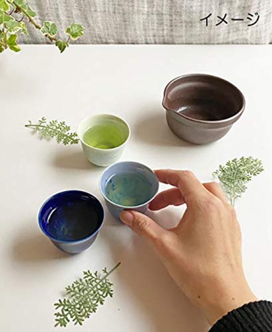 Saji Pottery Banko Ware Sencha Ultramarine Made in Japan Bowl, Blue, 74-9,