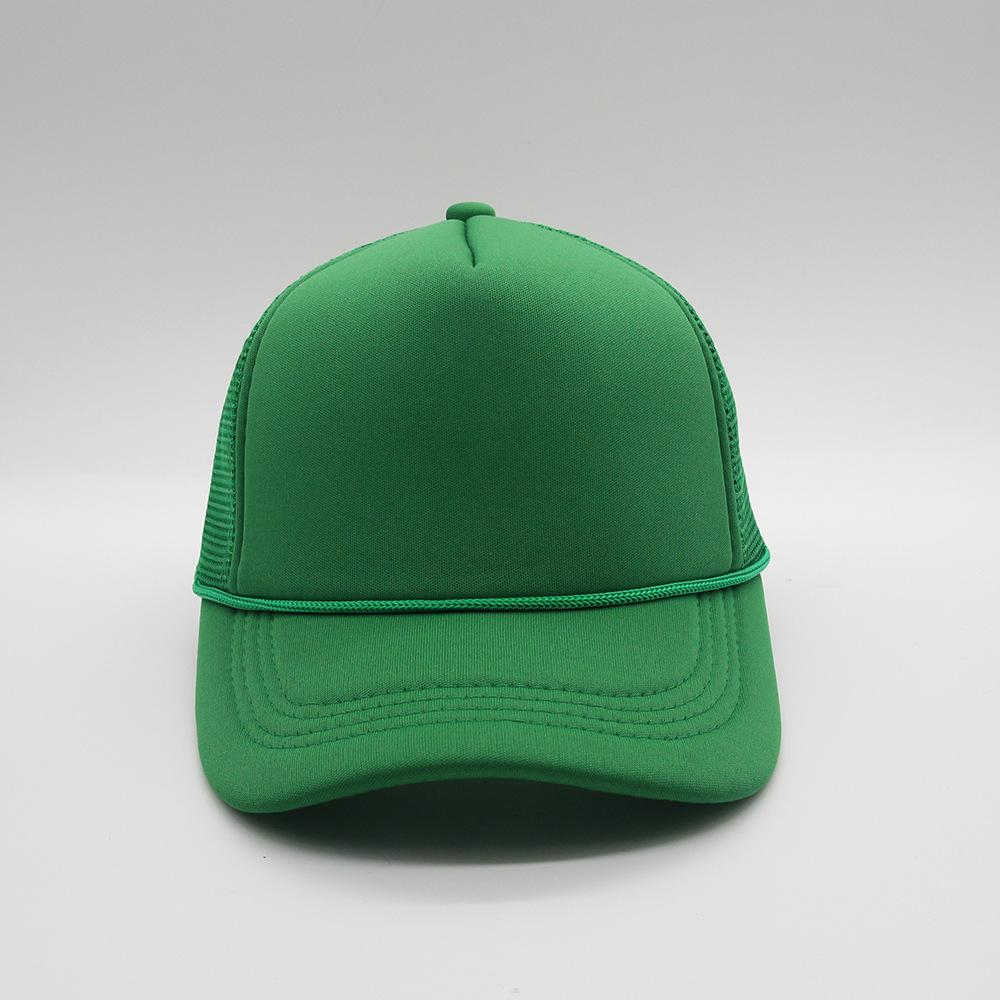 New Trucker Caps Men Women Plain Blank Foam Mesh Baseball Cap With Rope Summer Breathable Outdoor Sport Sun Visor Hats