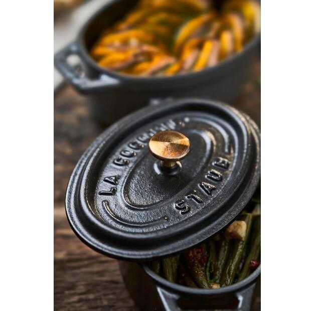Cocotte Zwilling Staub Oval 22,4×17 Cm Black 1 L (40509-482-0)