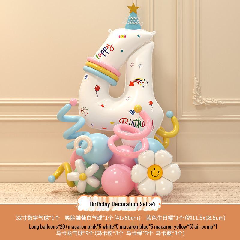 Accessori fotografici per il 3° compleanno del bambino: Palloncini e Decorazioni Numeriche