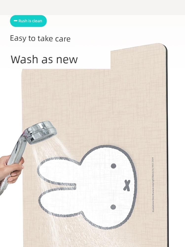Miffy Collaboration Soft Diatomaceous Earth Mat Bathroom Bedroom Toilet Door Mat Water-Absorbent Non-Slip Household Foot Mat