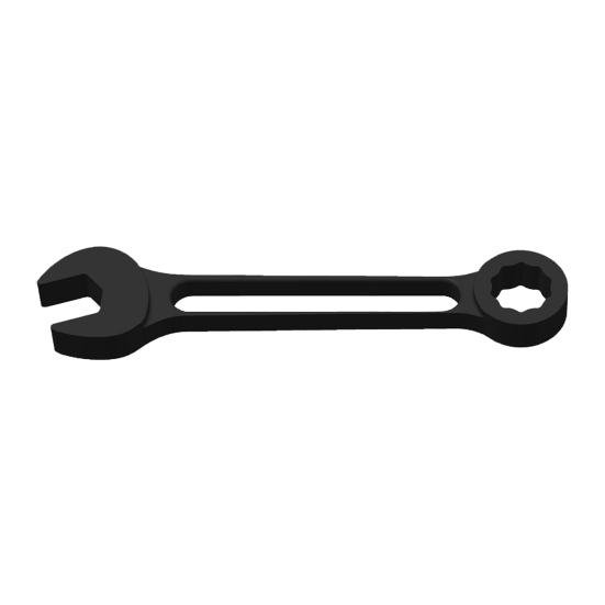 Decorative Desk Card Storage 3D Printed Wrench Shape Business Holder, Industrial Style Mechanical Aesthetic Organizer Organizer, Stand for Office чёрный