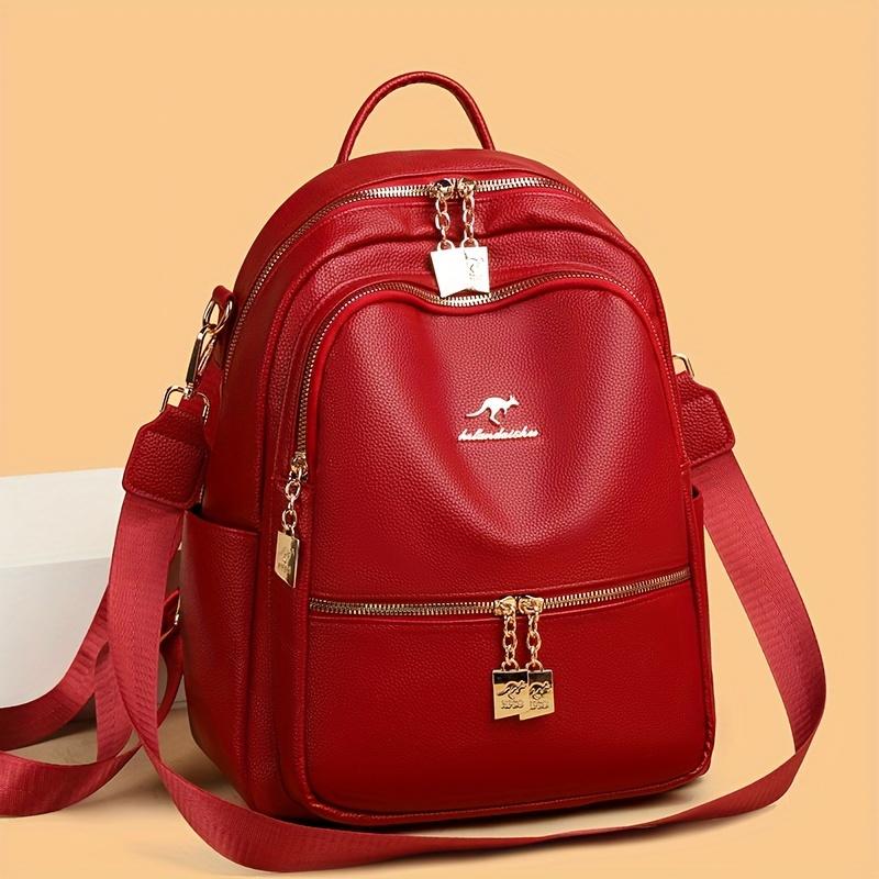 Fashionable PU Women's Backpack, Suitable for Shopping and Travel, High-quality Single-shoulder Bag