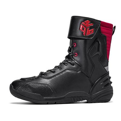 Comfortable, Wear-Resistant Motorcycle Riding Boots with Track-Level Protection