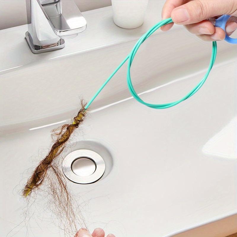 Pipe Unclogger, Drain Cleaning Stick, Hair Cleaning Hook, Bathroom Kitchen Drain Hole Unclogger, Durable Nylon Coating