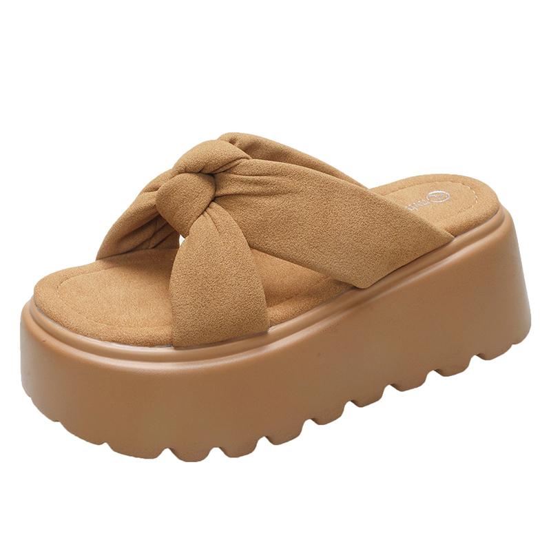 Fashion 7CM Casual Wedge Slippers for Women Summer Non Slip Platform Sandals Woman Open Toe Comfortable Female Chunky Beach Slippers